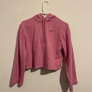 Authentic Cropped pink nike sweatshirt